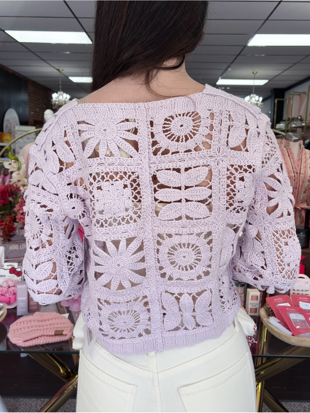 Crochet Button Up Cardigan - Picture 2 of 2